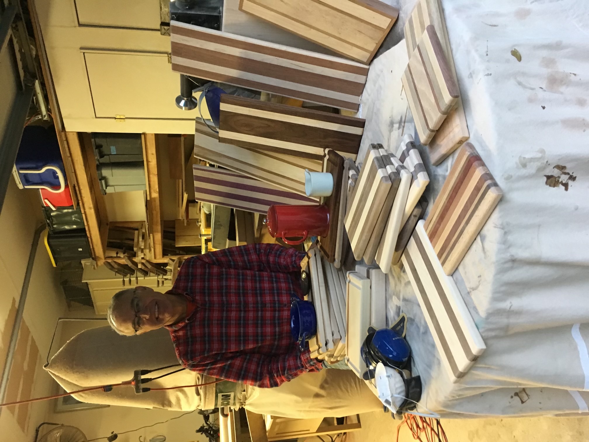 The shop, mid-production
